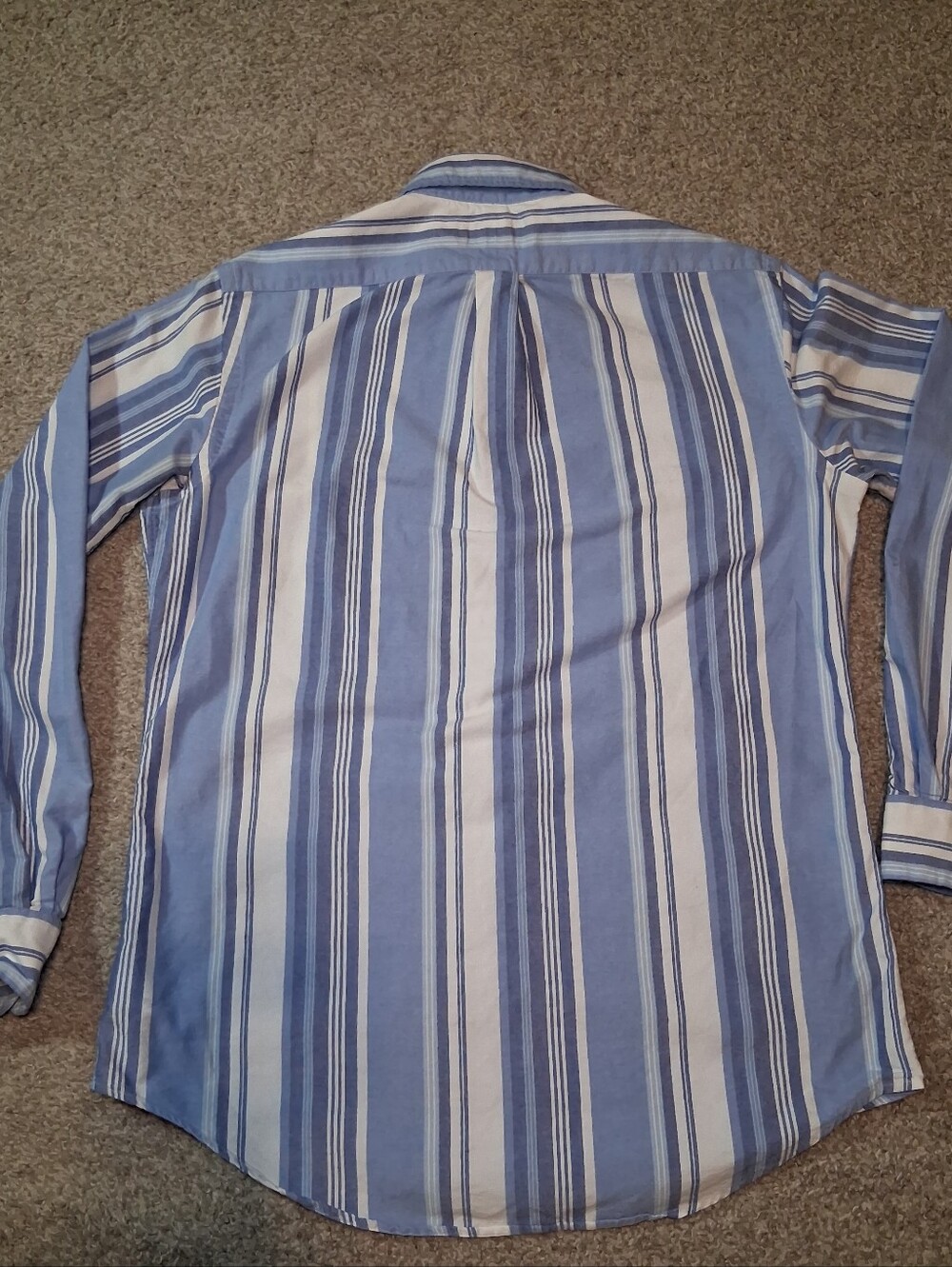 Ralph Lauren Blue Label Small Button Down Striped Shirt Blue White - Picture 6 of 8